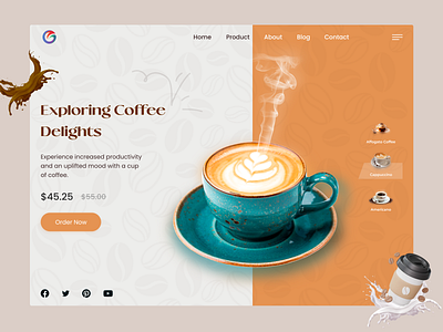 Coffee Shop Landing Page Concept coffee coffeelovers coffeeshop coffeeshopdesign coffeeshopideas coffeetime landingpage tea ui uiuxdesign uxdesign web webdesign