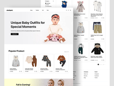 Jackpot - Baby Outfits E-Commerce baby babyoutfits ecommerce outfits ui uidesign uiux uiuxwebsite ux website websitedesign