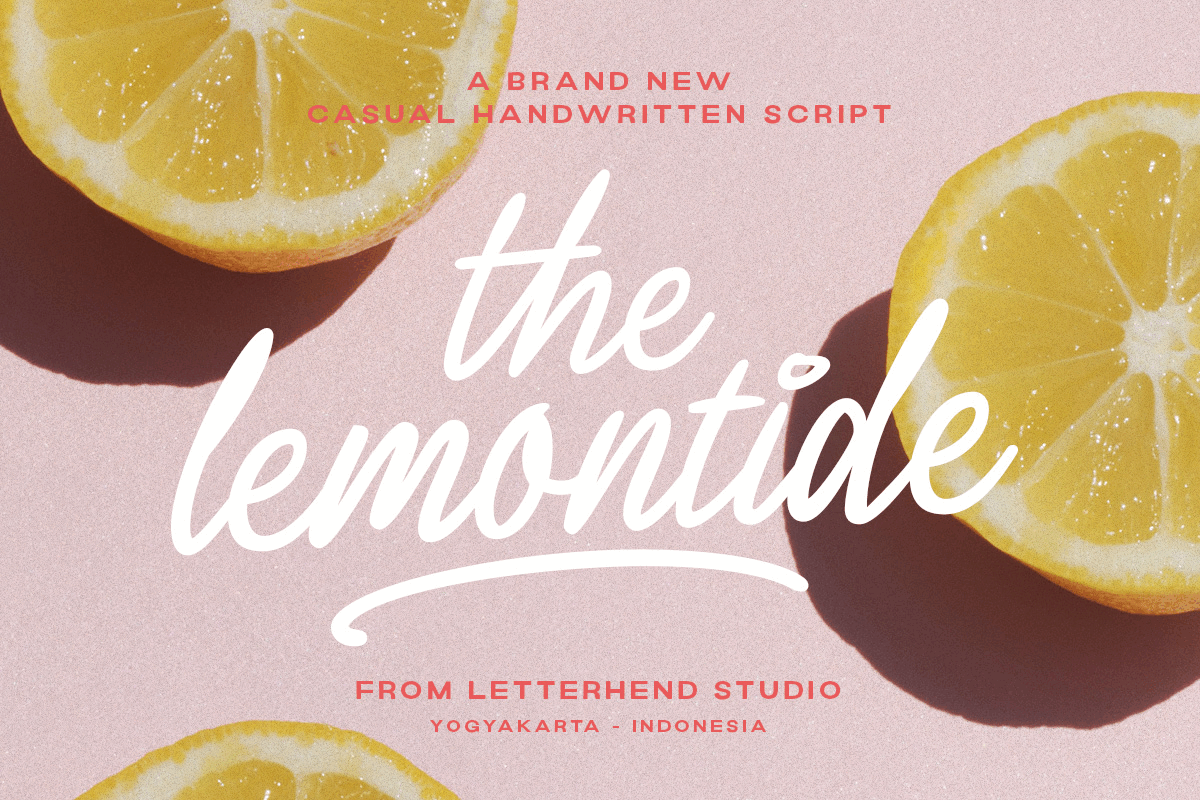 Lemontide - Casual Handwritten Script freebies friendly charming