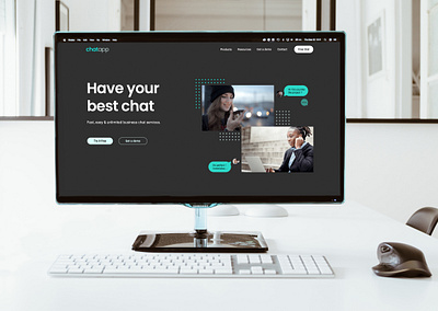 Chat App Website Homepage digital design graphic design homepage layout ui ui design ui graphic web design webflow website