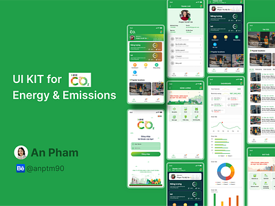UI KIT Energy & Emissions app emission energy mobile mobile app ui ui kit ui ux design