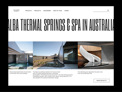 Interior Design Website concept minimalism redesign web design