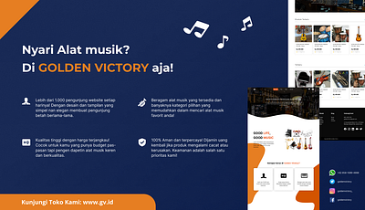 Music Instrument's Shop landing page ui website
