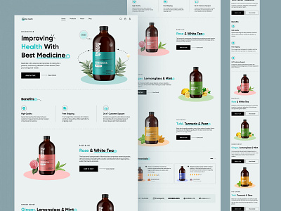 Medicine Website Design 💊🩸 branding graphic design health hospitality landing page medical medicine web pharmacy ui ux web design website website design