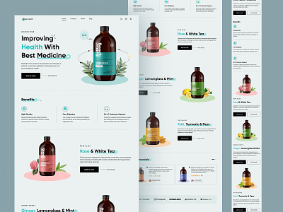 Medicine Website Design 💊🩸 branding graphic design health hospitality landing page medical medicine web pharmacy ui ux web design website website design