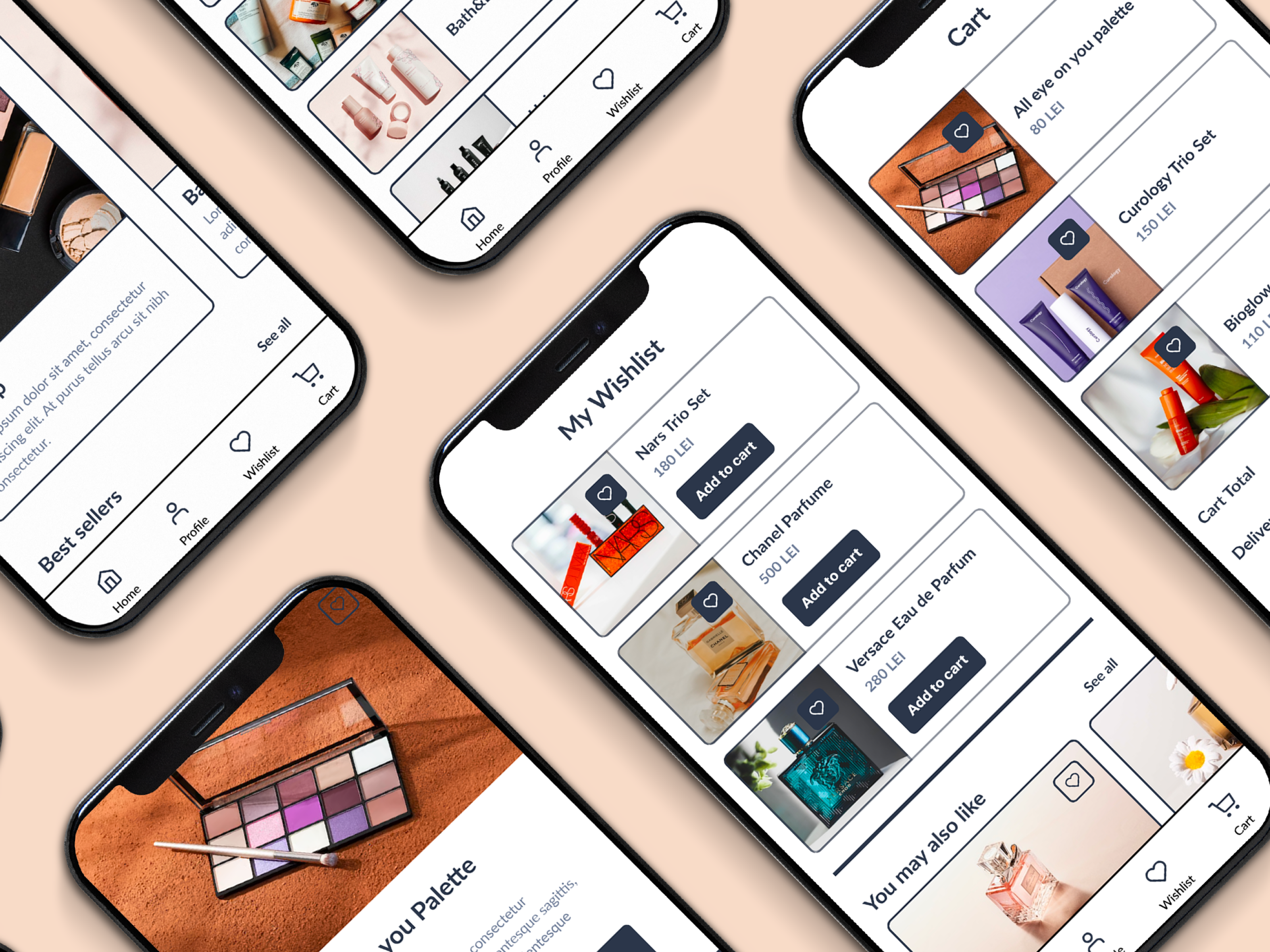 Beauty Store Mobile App app design graphic design ui ux