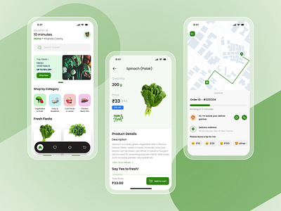 Grocery App app mobile ui
