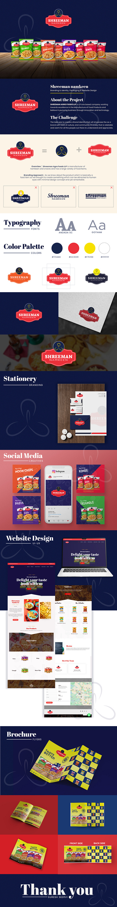 Shreeman Namkeen - Complete Branding & Identity branding graphic design logo packaging social media ui website