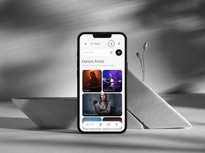 Artist Platform App app design application artist platform app concert design minimal mobile app mobile ui popular shot trending shot ui uidesign uxui