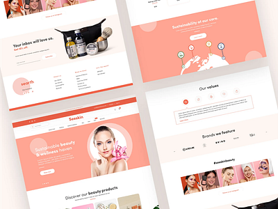 Seeskin || Website Design beauty website branding cosmetics website ecommerce store website swifthub360 ui uiux