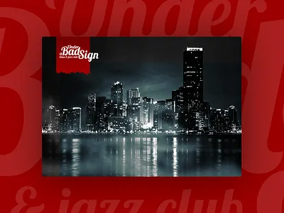 Under a Bad Sign (blues & jazz club) - 2010 branding design graphic design logo ui ux web webdesign website