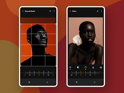 Pixel Perfection: Photo Editing App 3d app branding dark design editing mobile photos ui ux