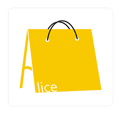 Alice paper bag production company graphic design logo