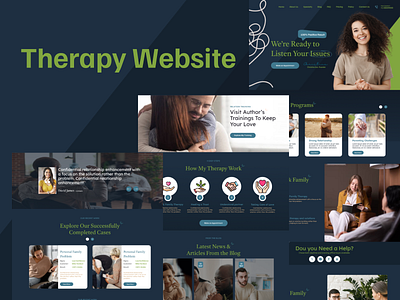 Therapy Website branding design figma graphic design illustration logo typography ui ux vector