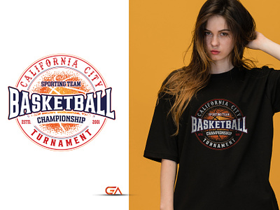 Basketball Champion Basketball T Shirt Design Stock Vector