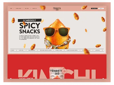 Scandously Spicy! branding design desktop promo snacks spicy typography ui ux web website