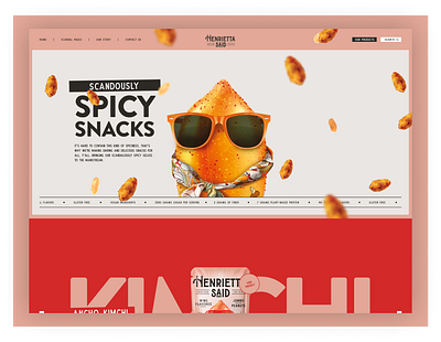 Scandously Spicy! branding design desktop promo snacks spicy typography ui ux web website
