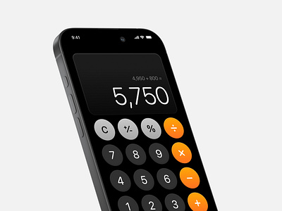 Calculator App – iOS 17 Concept app app design buttons calculator clean clean ui concept design figma interface ios ios design mobile app ui ui design