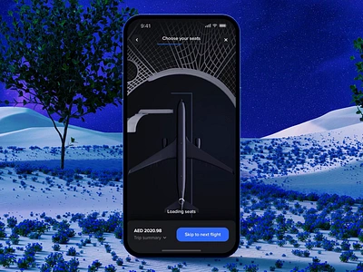 Flights – Seat Selection – Product Design & Motion for Super App animation app clean creative design system flights ios minimal minimalistic mobile mockup motion product design seats travel ui ux