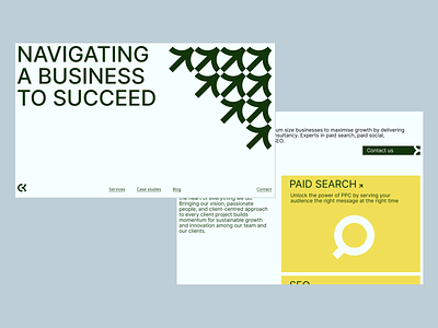 Clearclick Alternate Concept agency arrows branding concept green grey ideation marketing seo studio tones ui ux warm web yellow