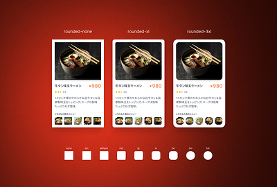 Ramen Card UI app design design system ui
