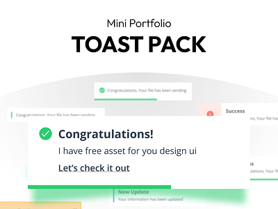 Toast Pack (Mini Portofolio) minimal toast toast pack toast ui ui ui design ui toast ui ux ui ux design web design website design