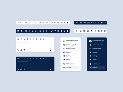 Editor Bars bar editor icons menu message mingcute tool ui