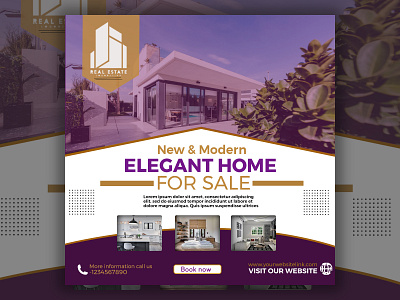 REAL ESTATE banner design branding design designing graphic design logo photoshop typography ui ux