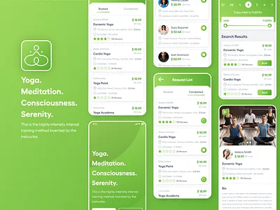 Yoga App android app design appdesign colors creative daily dailyui designer designinspiration dribbble figma free interface ios meditation ui uiinspiration uitrends ux yoga