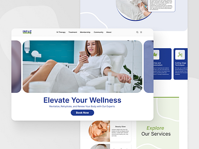 IV Nutrition Therapy Website booking crafting design experience health iv nutrition product design redesign revamp selfcare service therapy ui ux website wellness