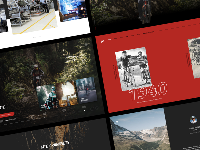 Website for Miranda bike bikes branding cranksets cycling dark design graphic design miranda mirandabikes mountain mountainbikes racing responsive simple ui ux website wheels