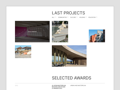 Last projects screen architectural company concept design last projects main page webdesign