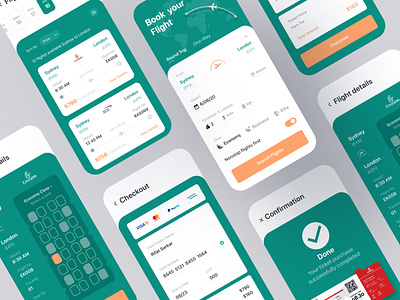 Airline Booking Application airline airline booking android android app app application checkout figma flight flight app flight booking ios ios app mobile mobile app payment security smartphone ticket ticket booking