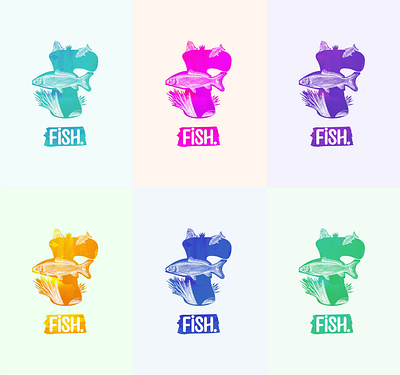 FISH LOGO DESIGN adobe branding design graphic design illustration logo pack ui ux vector