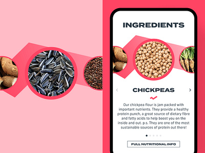 Eleat - Ingredients Section mobile first ui web design