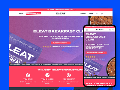 Eleat - Landing Page desktop and mobile landing page web design