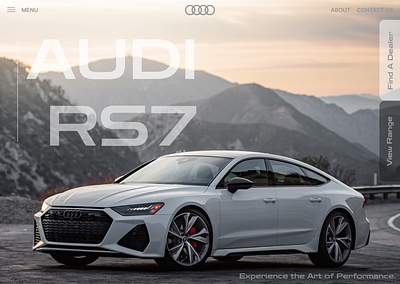 Audi RS7 Landing Page figma ui ui design