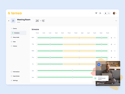 Meeting Room Schedule away charts component components desktop history interface meeting mode office room schedule smart smarthome table ui ux view