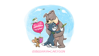 Tom and Jerry: A Cartoon Truce for Peace Day 🐱🐭🐶 2d cartoon beehaya best classic cartoon cartoon cat and dog cartoon love cartoon peace cartoon tom and jerry classic cartoon friend animals friendship cartoon funny cartoon of tom and jerry peace caricature peace cartoon day peace day caricature peace day cartoon peace day illustration peace drawing tom and jerry caricature tom and jerry drawing word peace day