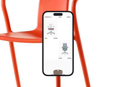 Herman Miller Concept clean ecommerce grid minimal mobile product simple typography ui