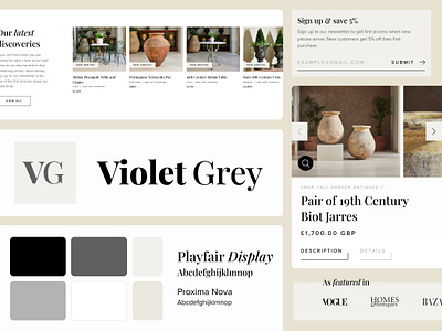 Violet Grey - Website Design branding ui web design website overview