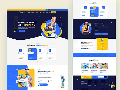 Cleaning Service Website Template business cleaning cleaning service cleaning website figma graphic design handy handyman multipurpose plumbing psd design repair repair service repair service website service solar template website wordpress xd