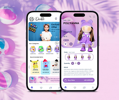 Toy Store Mobile App UI Design doll double s creations loho mobile app teddy bear toy store ui design