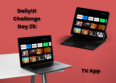 DailyUI Challenge Day 25: TV App. app app design dailyui design ui