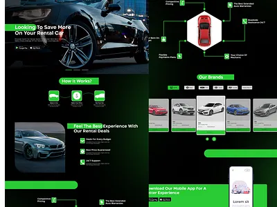 Online Car Rental Services amazing website car website cars design graphic design landing page design rental website services ui ux web page webpage design website design