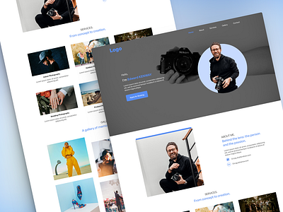 Photographer Portfolio Web design app design branding design graphic design illustration logo ui uiux ux vector