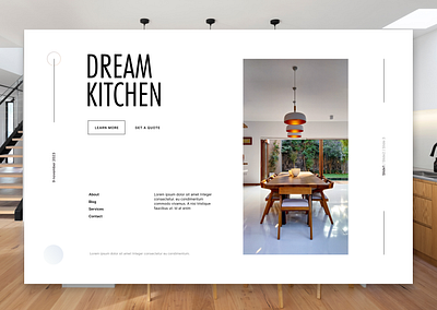 Kitchen construction website branding ui