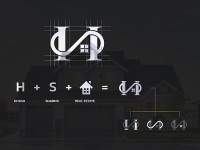 Monogram logo: Realtor 🏡🔑 branding graphic design logo real estate realtor