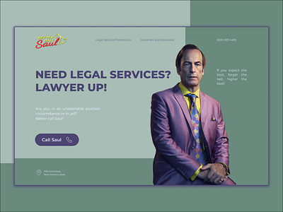 If Saul Goodman had a website design concept saul goodman ui web web design website