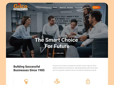 Immigration Website Design android app app design banner banner design branding design graphic design illustration immigration logo template uiux design website design